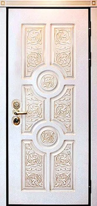 Двери с терморазрывом Белая дверь с терморазрывом для улицы UR-3